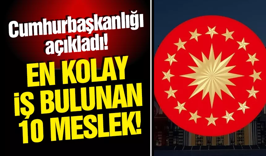 CUMHURBAŞKANLIĞI AÇIKLADI EN KOLAY İŞ BULAN MESLEK DALLARI HANGİLERİDİR 10 MESLEK ÖNE ÇIKMAKTA-ÖNÜ AÇIK OLAN MESLEK DALLARI
